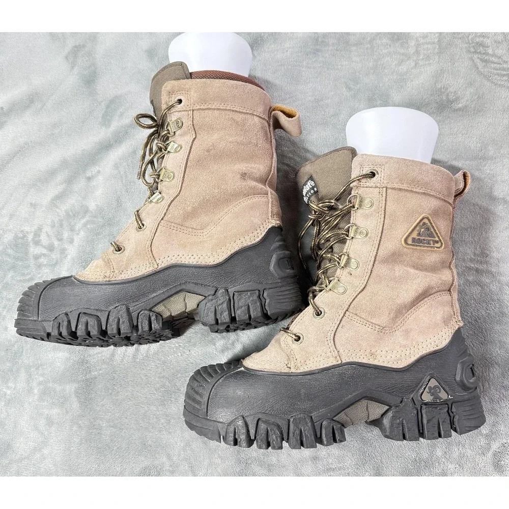 Rocky Boots Womens‎ Size 6 Brown Jasper Trac Insulated Snow Lace Up Winter Warm